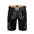 Taleco Tra. Lederhose Horn kort met riem zwart-antiek
