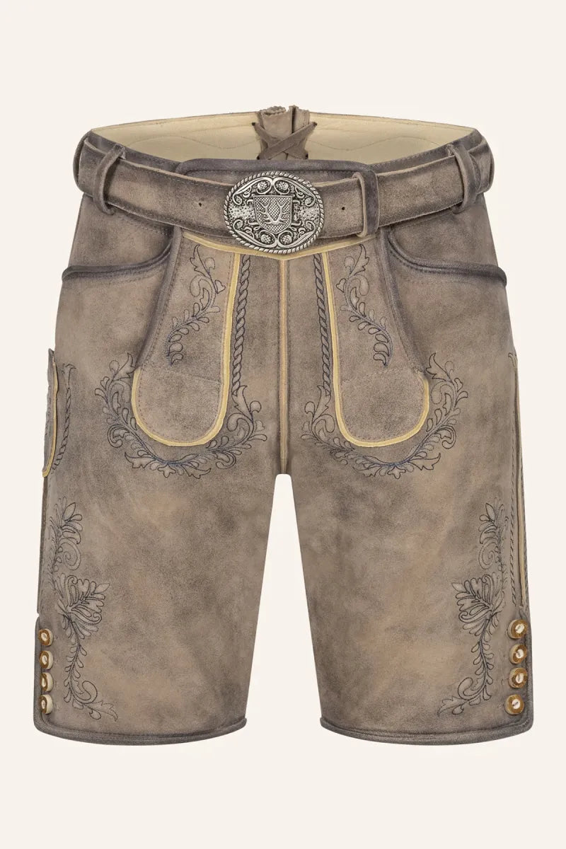 Krüger Krüger Lederhose Brandon met riem