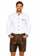 Taleco Tra. Maddox hemd 59 wit met blauwe afwerking