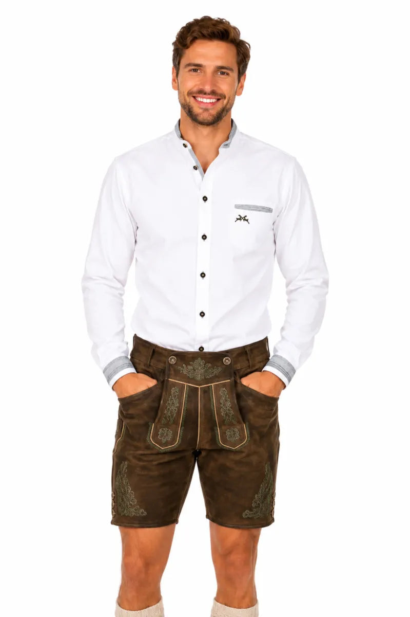 Taleco Tra. Maddox hemd 59 wit met groene afwerking