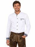Taleco Tra. Maddox hemd 59 wit met zwarte afwerking