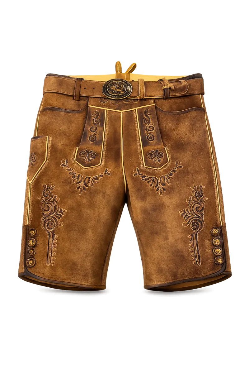 Taleco Tra. Maddox Lederhose Rolli Stroh Antik