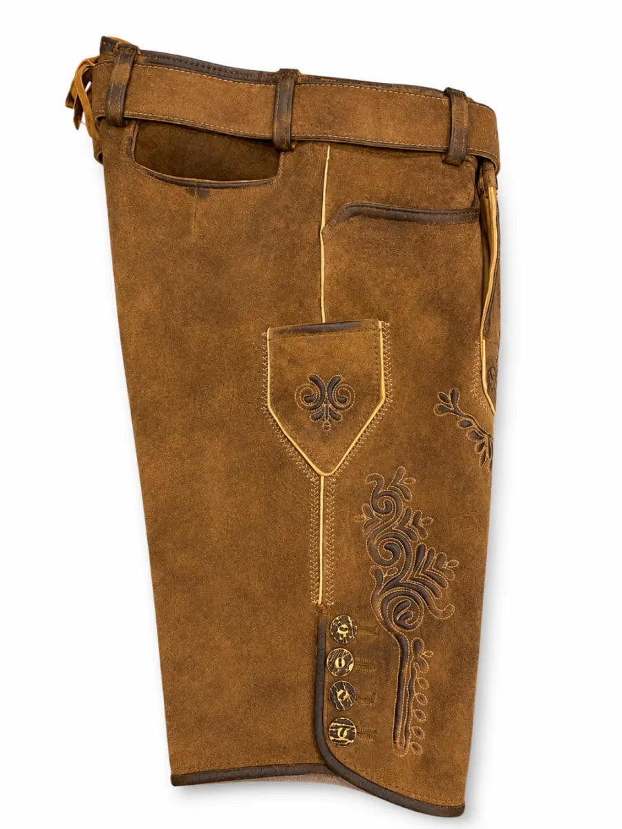Taleco Tra. Maddox Lederhose Rolli Stroh Antik