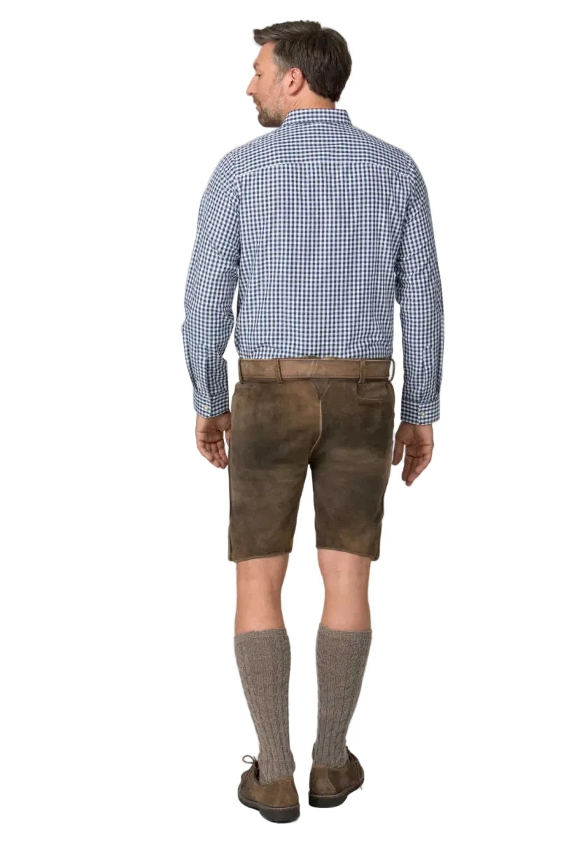 Stockerpoint Stockerpoint Trachtenhemd blauw-wit met lange mouw