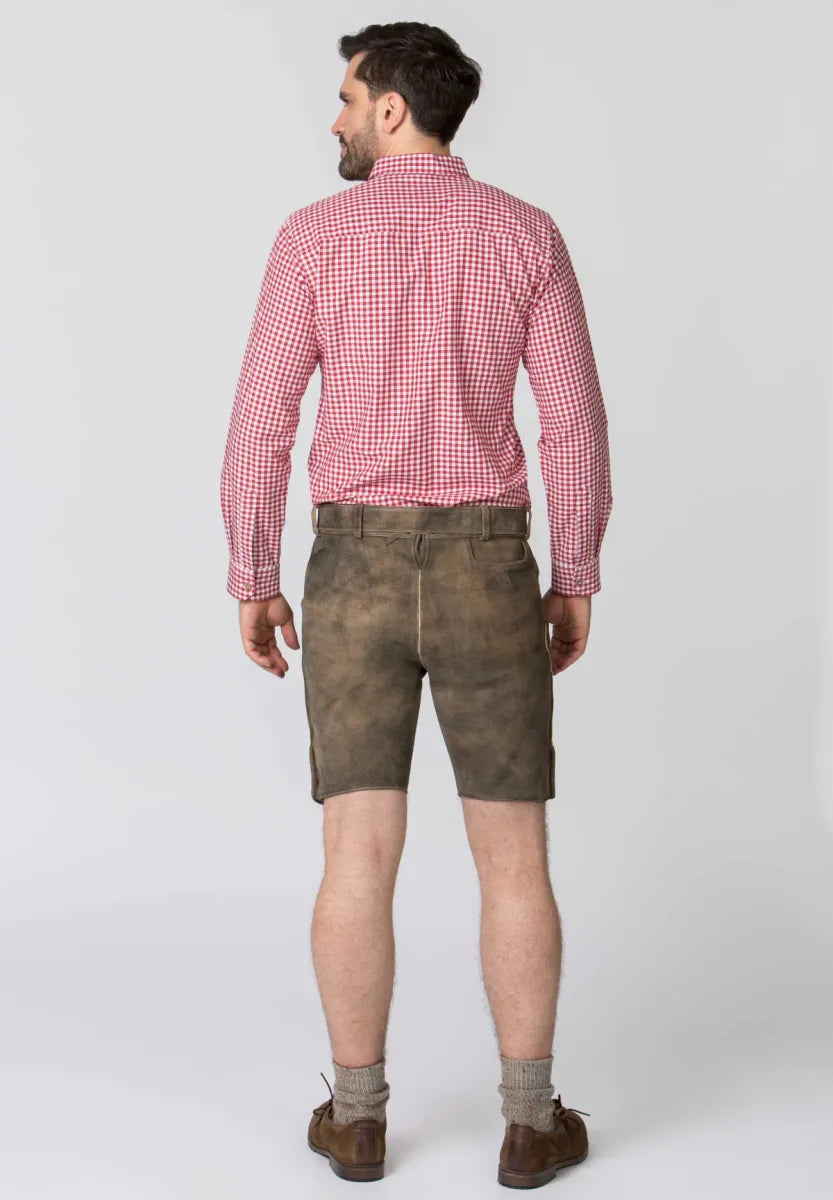 Stockerpoint Stockerpoint Trachtenhemd Rood-wit met lange mouw