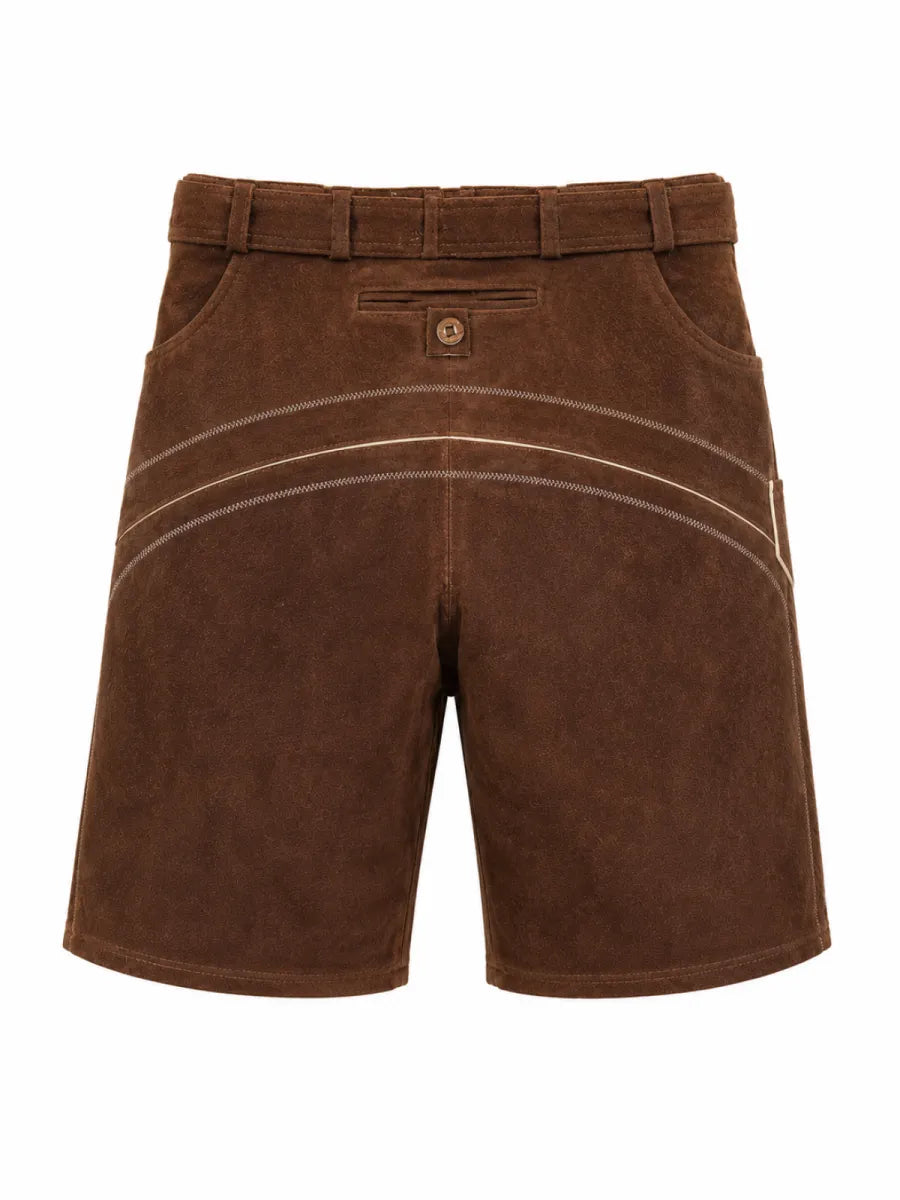 Benelux weas Lederhose Bernd met riem én bretels