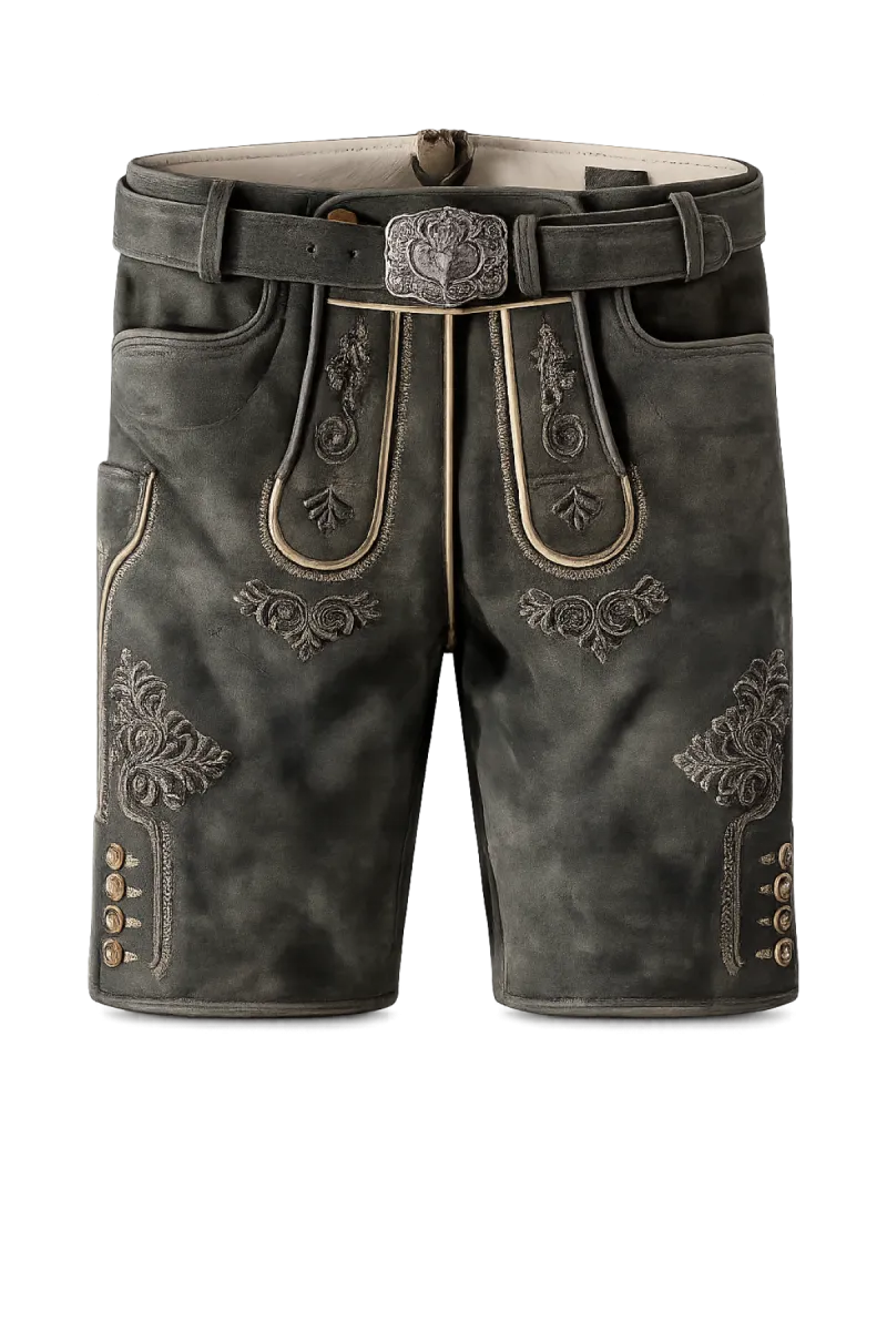 Stockerpoint Maddox Lederhose Bertl Grafit Gespeckt