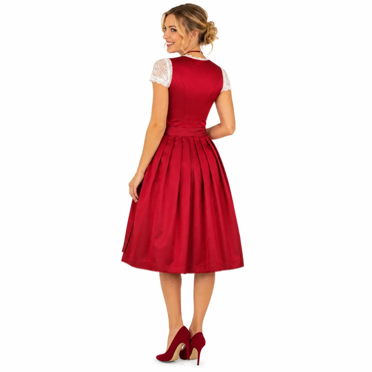 Marjo Tracht Marjo dirndl Dietach rood chili (58cm)