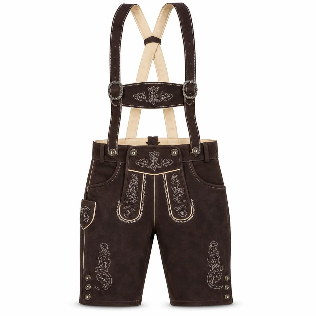 Ittahad Impx Lederhose Roland met bretels