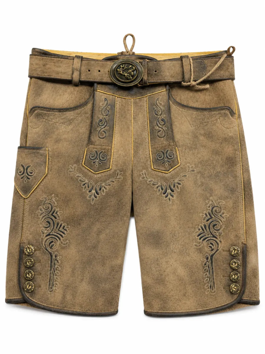 Taleco Tra. Maddox Lederhose Rolli Antik Eiche