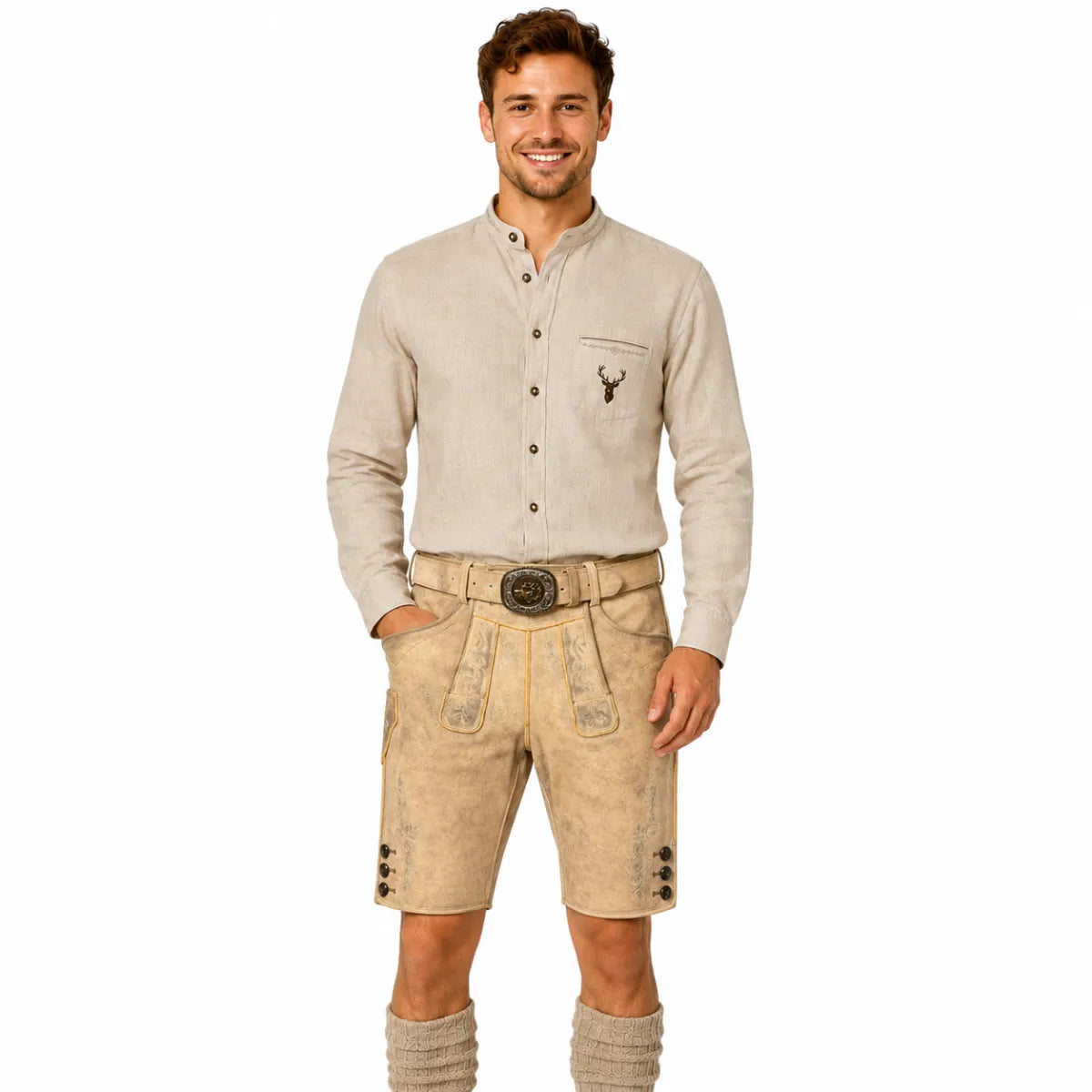 Taleco Tra. Schweigert korte lederhose 100% Hirschleder
