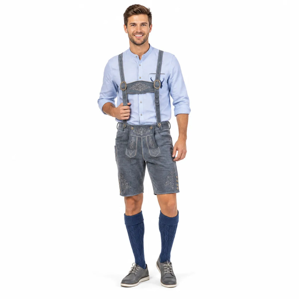 Schumacher Trachtensok lang blauw