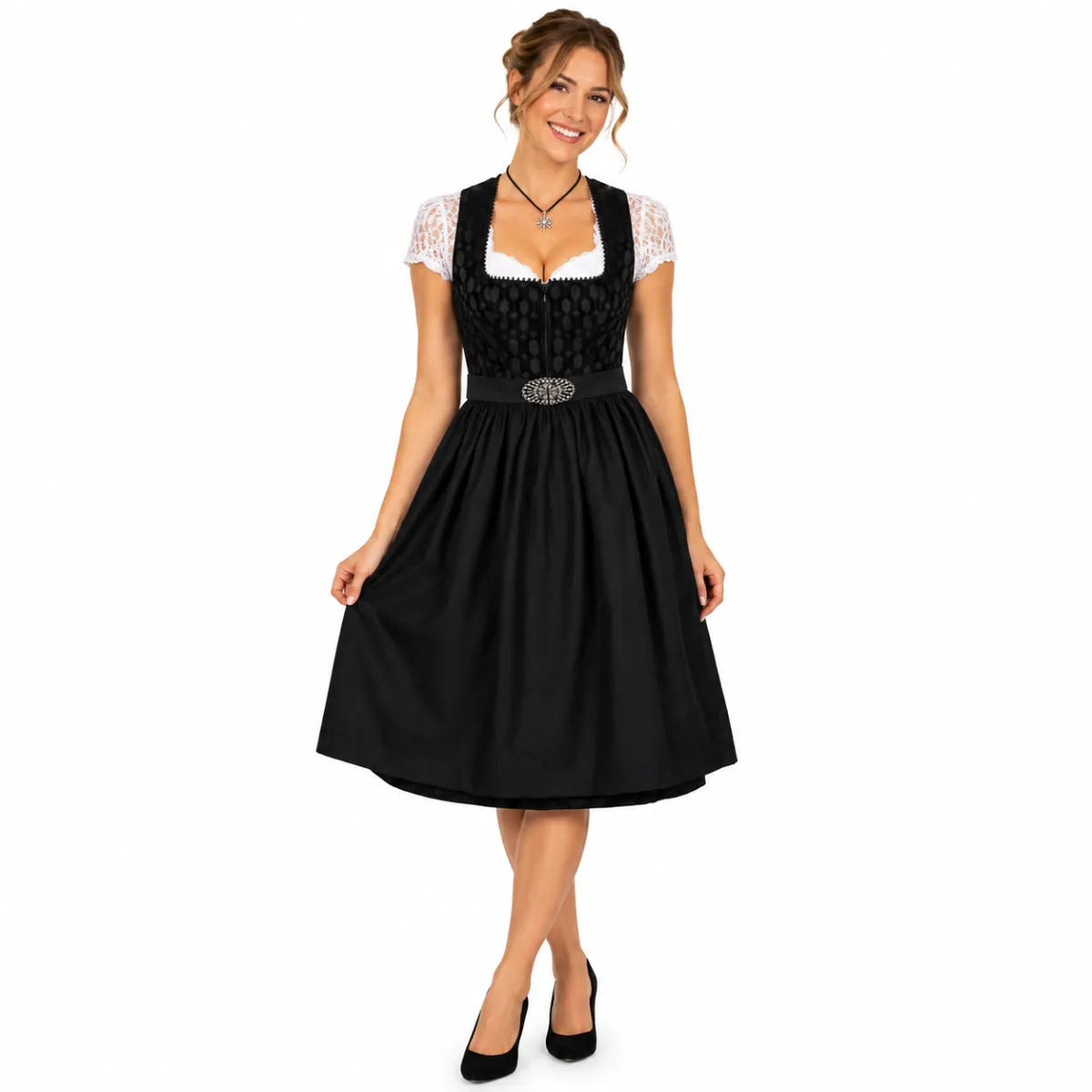 Marjo Tracht Marjo dirndl Willendorf zwart (70cm)