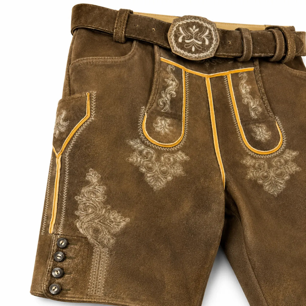 Zoth Schuhha Zoth korte lederhose van 100% Hirschleder