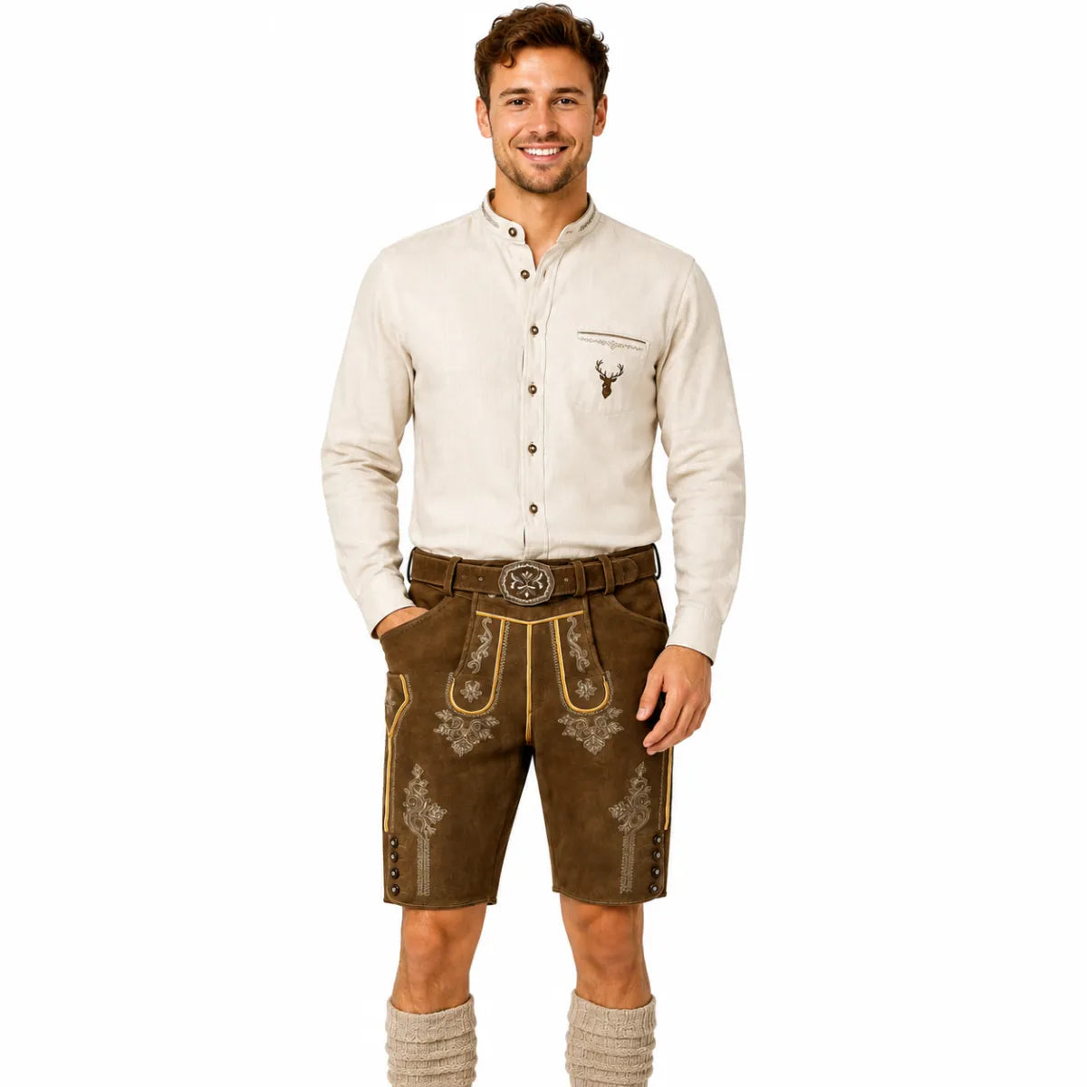 Zoth Schuhha Zoth korte lederhose van 100% Hirschleder